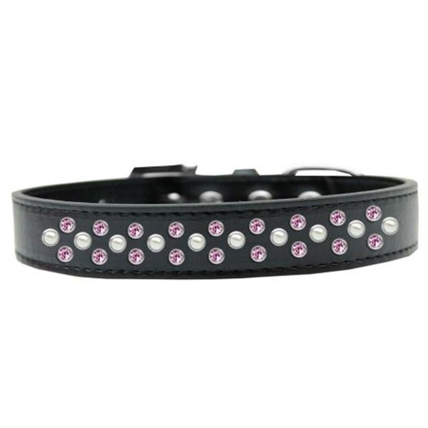 Unconditional Love Sprinkles Pearl & Light Pink Crystals Dog CollarBlack Size 20 UN797405
